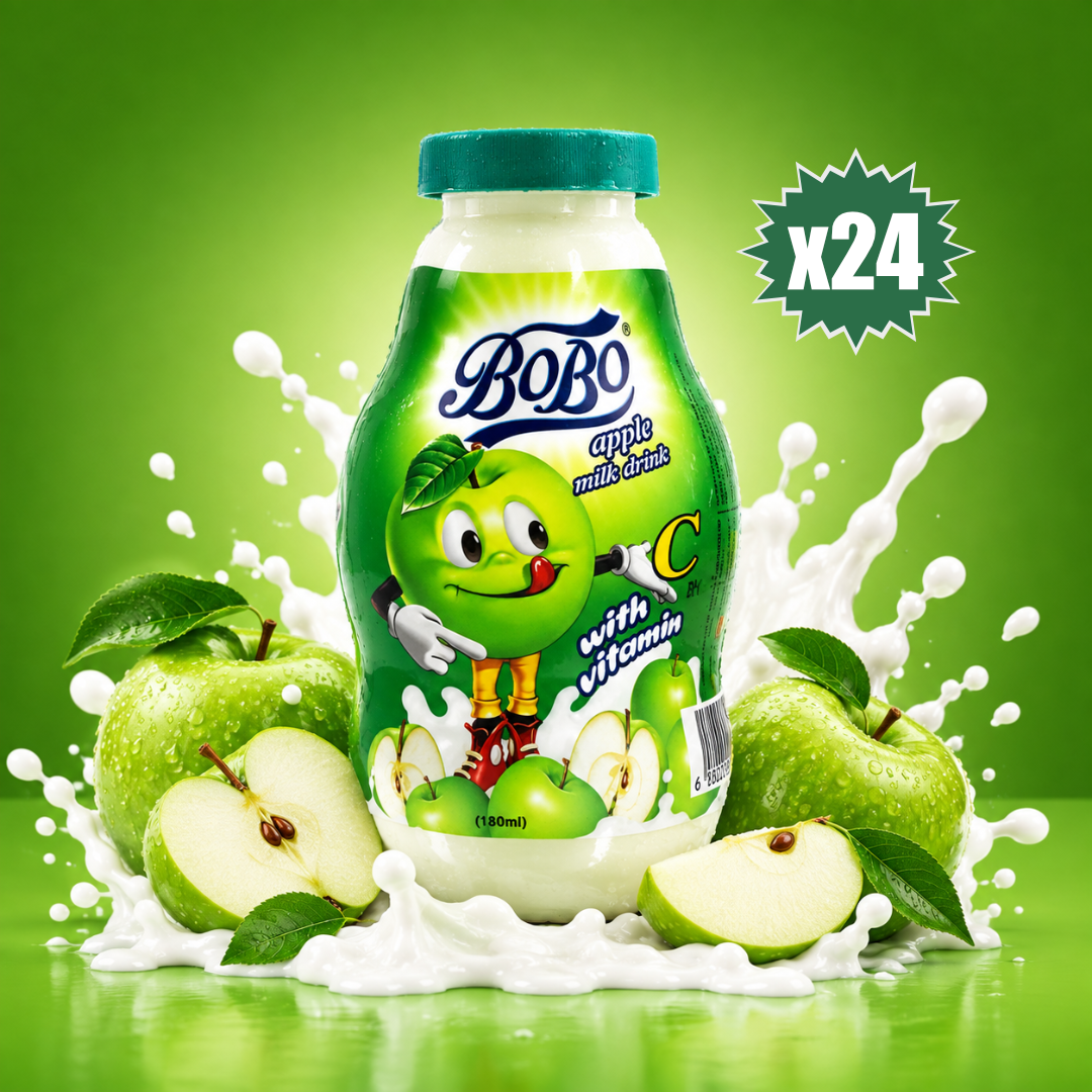 Bobo Apple Milk Drink 180ml - Pack of 24