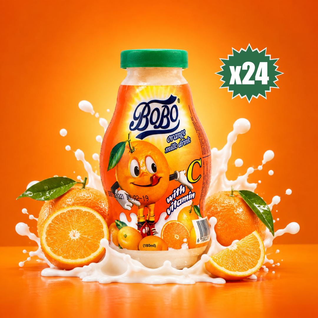 Bobo Orange Milk Drink 180ml - Pack of 24